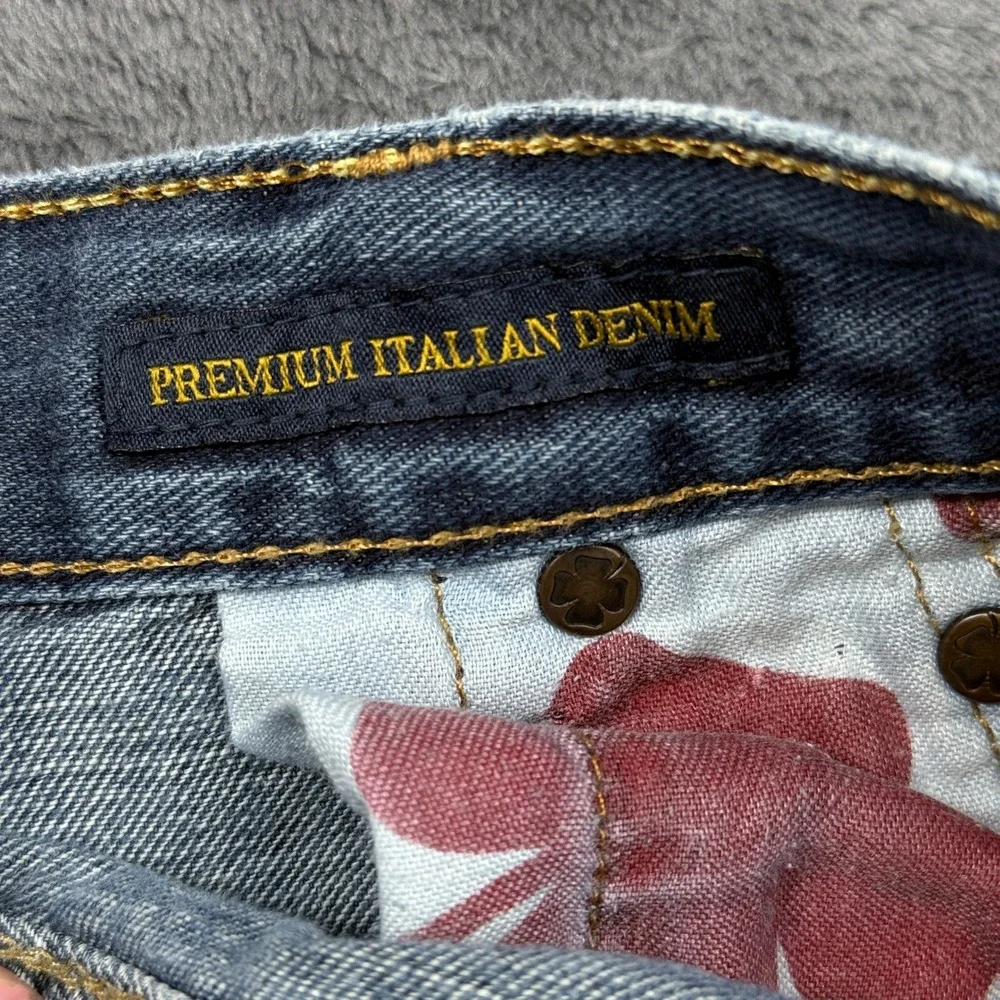 Lucky Brand 361 Vintage Straight Jeans Mens 36x32 Blue Premium Italian Denim
